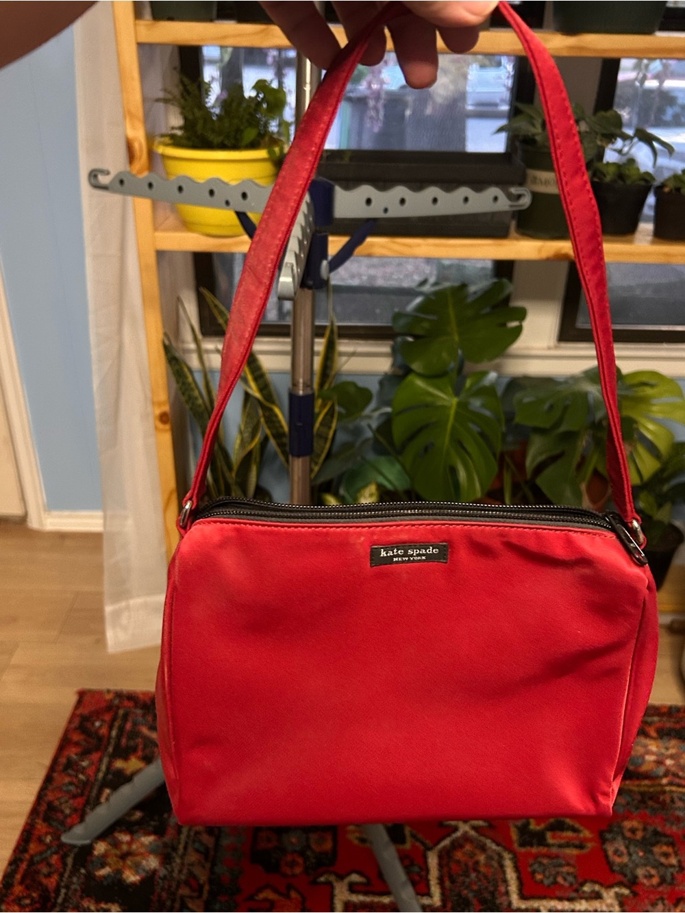 kate spade red shoulder bag with single strap